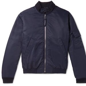 Authentic Burberry Mowsley Padded Plaid Bomber Jacket Men M Navy Blue NEW W Tags